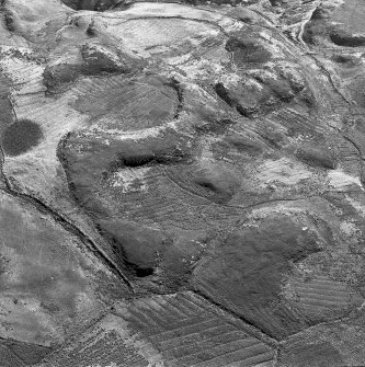 Canna, Tarbert, lazy-beds and field walls: aerial view centred NG 2446 0579.