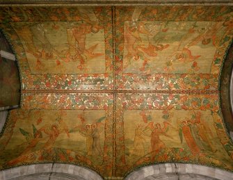 Interior. South chapel, plan view of ceiling.