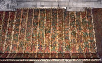 Interior. North chapel, view of painted ceiling.