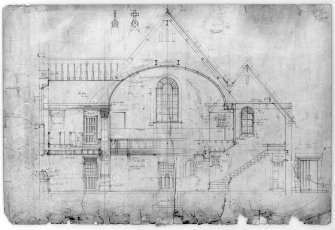 Edinburgh, Dell Road, Colinton Parish Church.
Drawing showing a section.
