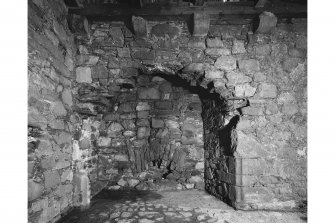 Castle Stalker, interior.
View of fireplace on first floor.