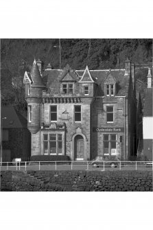 Mull, Tobermory, 20 Main Street, Clydesdale Bank.
General view from waterfront.