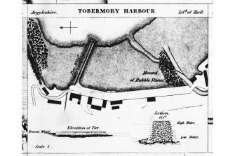 Mull, Tobermory Harbour.
Photographic copy of sketch showing plan of harbour.
Titled: 'Sketch of the Harbour of Tobermorry'.