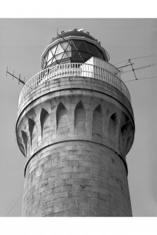 Detail of corbelled parapet of tower