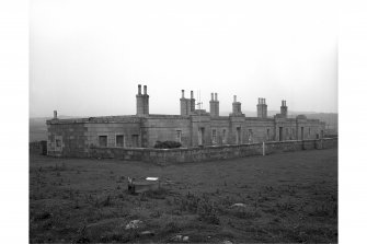Tiree, Hynish, Harbour and Lighthouse Establishment, cottages.
General view from South-East.