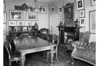 Edinburgh, Boswall Road, Manor House, interior.
View of dining room.