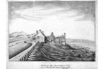 Edinburgh, Portobello, Joppa Salt Pans.
Photographic copy of sketch of Salt Pans.
Titled: 'Salt Pans near Joppa, between Musselburgh and Portobello from Sketch taken from Nature by Alexander
Archer. April 1840'.