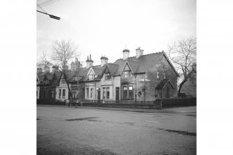 Glasgow, 1230-1244 Dumbarton Road, Terraced Houses
View from S showing SW and SE fronts of number 1 Victoria Park with part of SW front of numbers 1230-1242 Dumbarton Road in background
