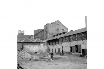 Glasgow, 88 Hydepark Street, Lancefield Cotton Works
View from NW showing block in distance with other works buildings in foreground