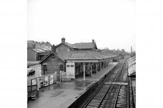 Falkirk, Grahamston Station
View from E showing NNE front and part of ESE front of down platform building
