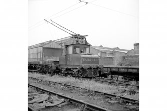 Glasgow, Govan Goods Yard
View from NE showing Fairfield locomotive with Glasgow Railway Engineering Works in background
