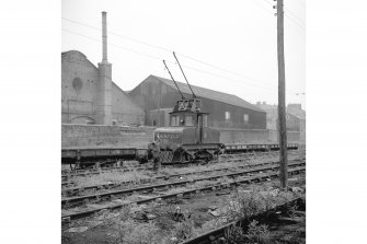 Glasgow, Govan Goods Yard
View from S showing Fairfield locomotive with Clydeside Ventilating Works in background