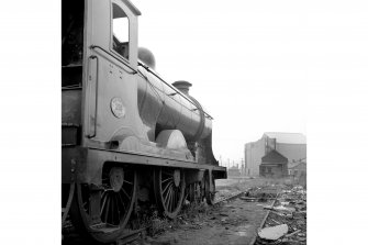 Glasgow, Govan Goods Yard
View from S showing locomotive number 256 with building in background