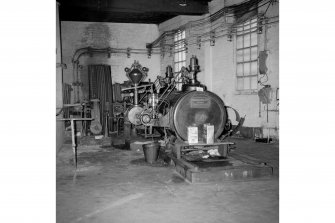 Lasswade, Westmill Road, St Leonard's Paper Mill, Interior 
View showing Hick Hargreaves engine