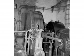 Lasswade, Westmill Road, St Leonard's Paper Mill, Interior 
View showing part of Hick Hargreaves engine