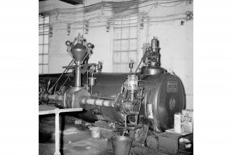 Lasswade, Westmill Road, St Leonard's Paper Mill, Interior 
View showing Hick Hargreaves engine