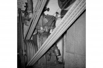 Lasswade, Westmill Road, St Leonard's Paper Mill, Interior 
View showing part of Ashworth and Parker single-cylinder steam engine