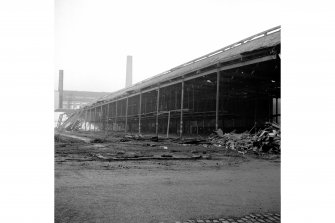 Glasgow, 45 Ruby Street, Dalmarnock Tram Depot
View during demolition showing interior and structural details