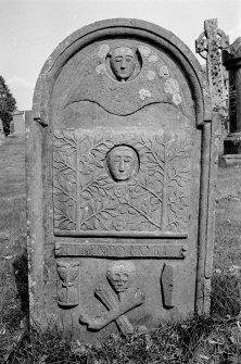 Kenmore Parish Church.
Gravestone commemorating Louisa McDougall, d.1780.