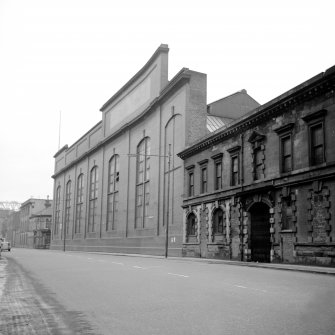 Glasgow, 68-70 Lancefield Quay, Rope Works
View from SE showing SSW front of rope works with part of engine works in background