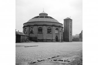 Glasgow, Harbour Tunnel, Northern Entrance
View of N lift building and hydraulic accumulator tunnel