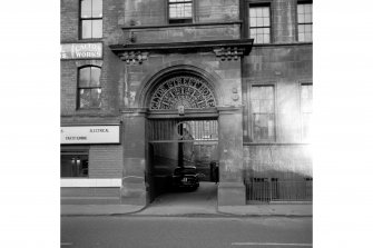 Glasgow, 324 Abercromby Street, Clyde Street Home.
View of entrance gate