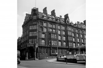 Glasgow, 15-65 (odd) St Enoch Square, St Enoch Hotel
View from NW showing part of WNW front