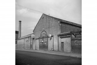 Glasgow, 145 Fielden Street, Crown Point Foundry
View from WSW showing WNW front of main block with part of moulding shop in background
