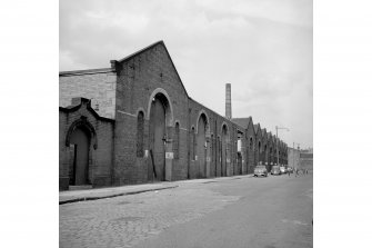 Glasgow, 45 Ruby Street, Dalmarnock Tram Depot
General view from SSW showing SE front