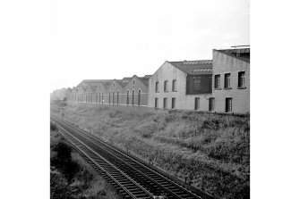 Coplaw Tram Depot
General view from ENE showing SE front (railway front)