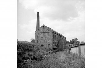 Kirkcaldy, Bridgeton, West Bridge Mill
View from NE showing ENE and NNW fronts of main block
