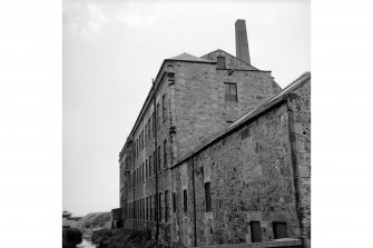 Kirkcaldy, Bridgeton, West Bridge Mill
View from W showing NNW front and part of WSW front of main block