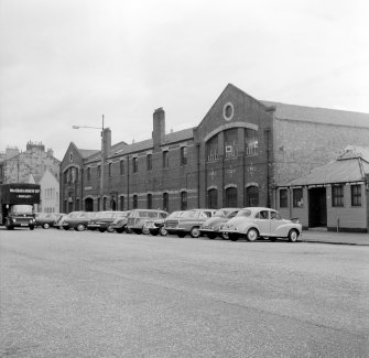 Glasgow, 31-33 Admiral Street, Rivet Works
View from SW showing WNW front of Rivet Works with number 45 on right
