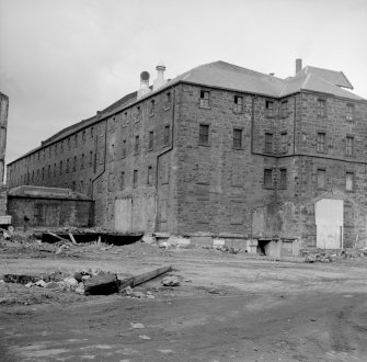 Glasgow, Shearer Street, Riverside Mills
View from E showing ENE front and part of SSE front of grain stores