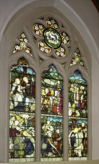 Alloa, Bedford Place, Alloa West Church, interior view of stained glass window.