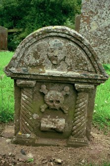 Detail of headstone.