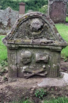 Detail of headstone.