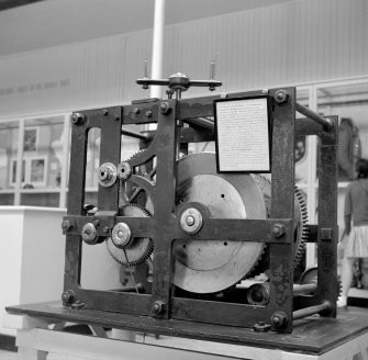 Kirkcudbright, St Mary's Street, Museum, Interior
View showing mechanism of Ross Island Lighthouse which is on display in the museum
