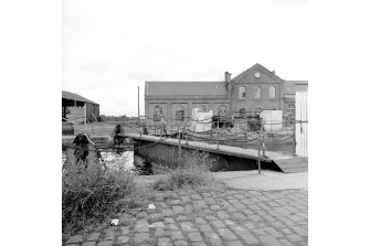 Grangemouth, Harbour and Docks
View of lock gates, workshops in background