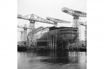 Clydebank, Kilbowie, John Brown's Shipyard
View of ship under construction