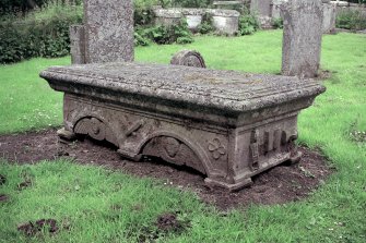 Detail of chest tomb.