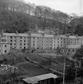New Lanark, New Buildings
View from S from Nos3/4 Mill block