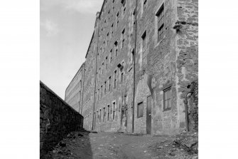 New Lanark
View of rear of Mill No. 3 (foreground) and Mill No. 2 (background), from SE; note wheel arch in foreground