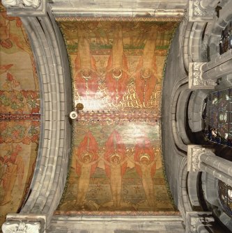 South chapel, plan view of mural above altar