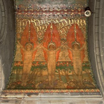 South chapel, detail of mural above altar