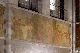 Catholic Apostolic Church, interior, nave, North wall
Detail of mural showing scenes from the Passion; the Deposition, 'Noli mi tangere' and the Ascension