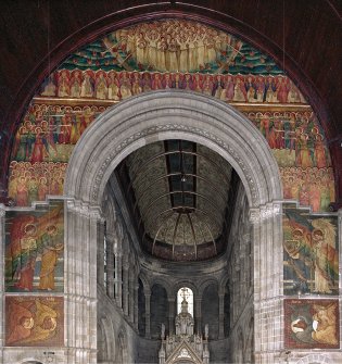 Catholic Apostolic Church, interior, Chancel arch
Detail of mural showing the Worship of Heaven as in the book of Revelation