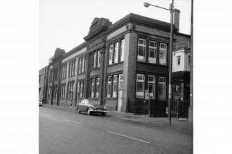 Glasgow, Duke Street, Parkhead Forge
View from SSE showing SW front and part of SE front of office block (101 Shettleston Road)