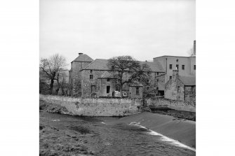 Haddington, Whittinghame Drive, Bermaline Mills
View from S showing part of weir with mills in background