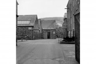 Galashiels, Hudderfield Street, Abbotsford Mill
View looking NW through entrance